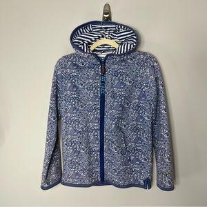 Fat Face Hoodie Zip Sweatshirt Blue Pattern Ladybug Stripe